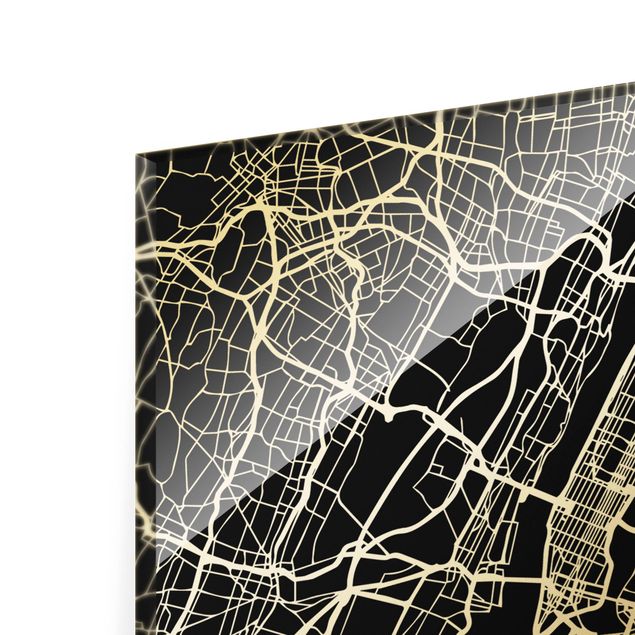 Printable world map New York City Map - Classic Black
