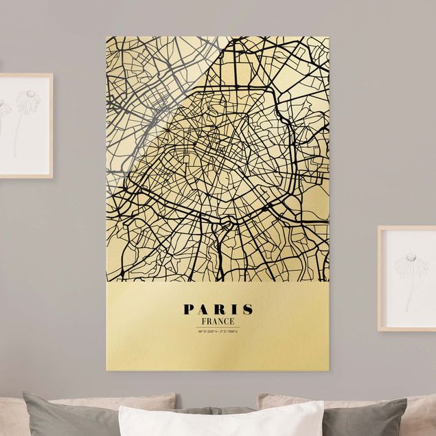 Paris art prints Paris City Map - Classic