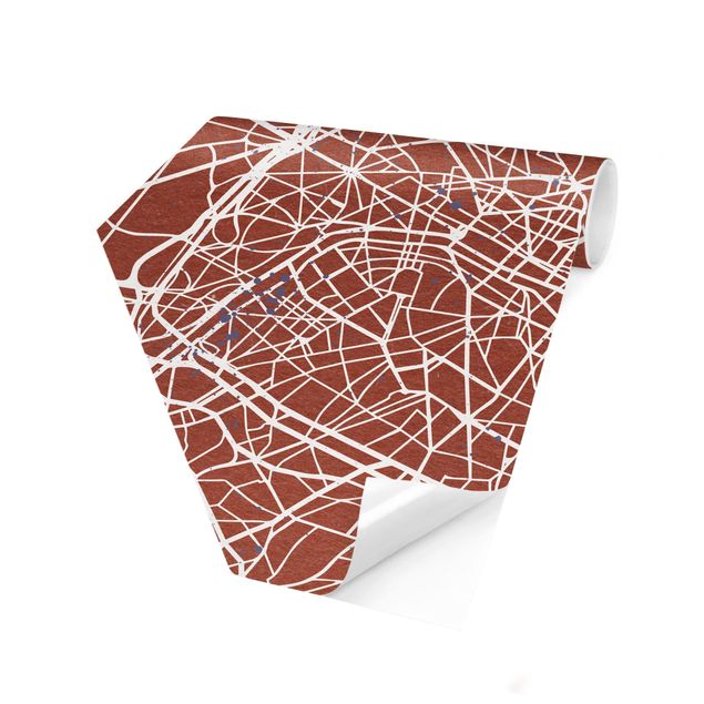 Modern wallpaper designs City Map Paris - Retro