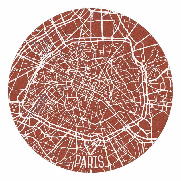 Retro wallpaper City Map Paris - Retro