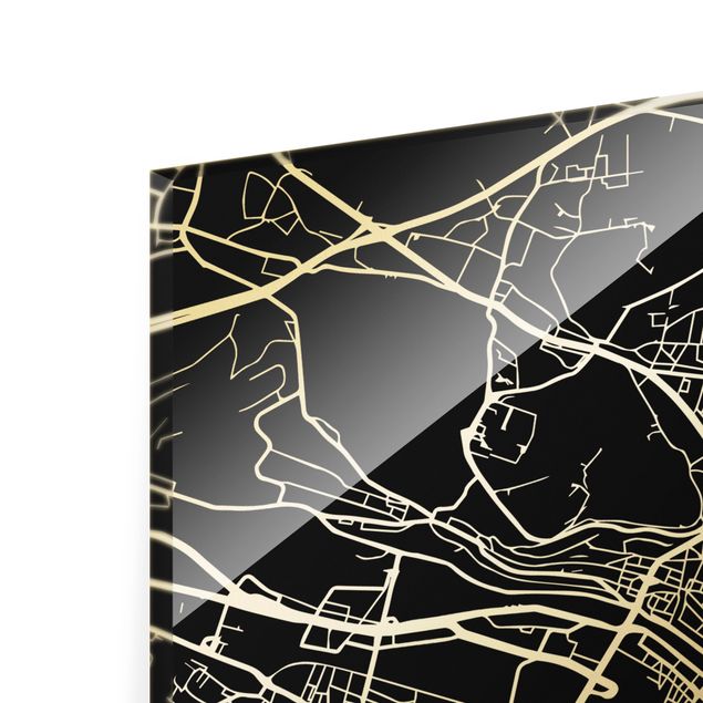 Prints Zurich City Map - Classic Black