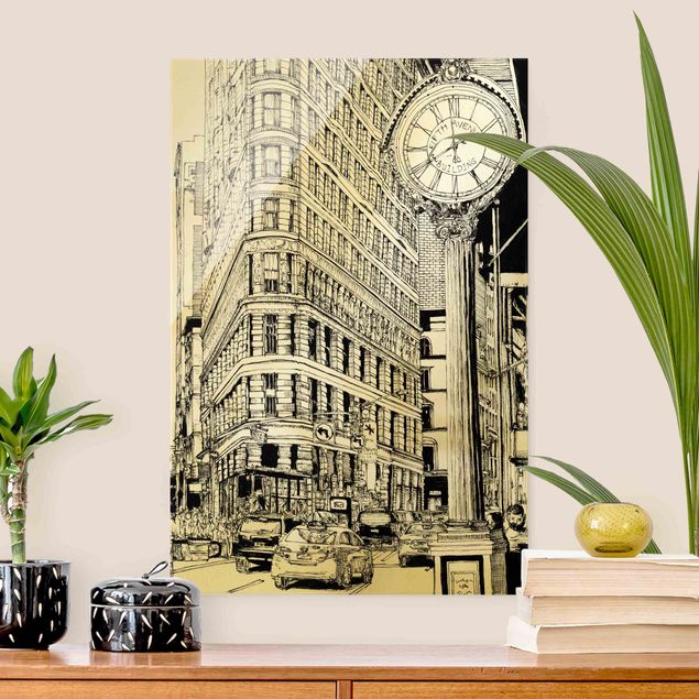 Glass prints architecture and skylines City Study - Flatiron Building