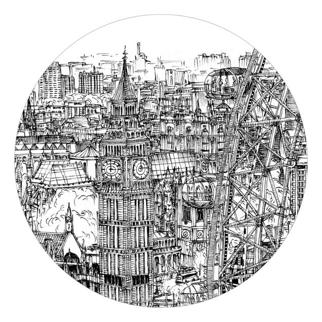 Contemporary wallpaper City Study - London Eye