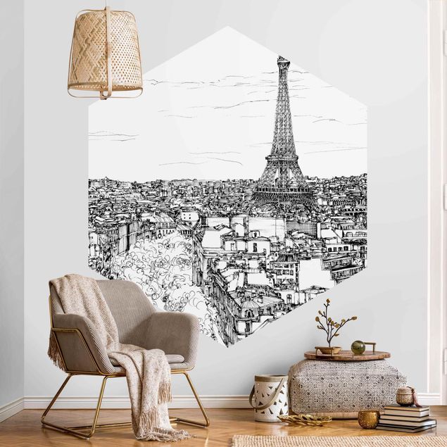 Black and white aesthetic wallpaper City Study - Paris