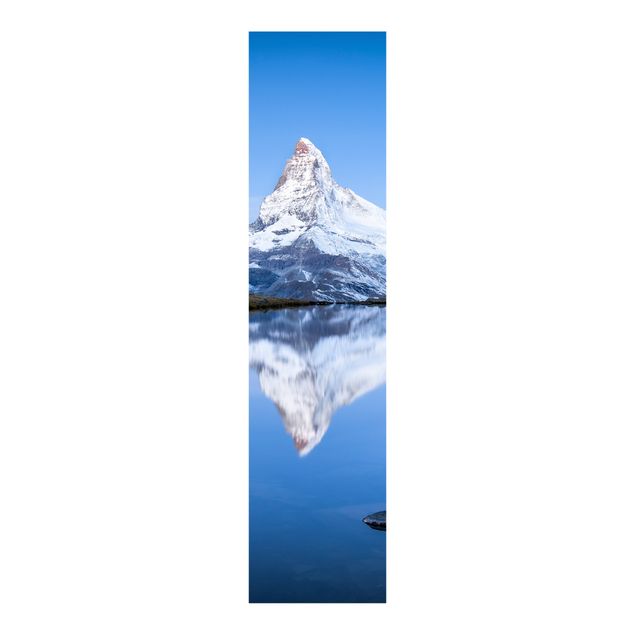 Sliding panel curtains architecture and skylines Stellisee Lake In Front Of The Matterhorn