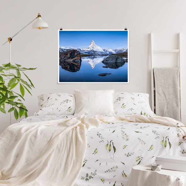 Prints landscape Stellisee Lake In Front Of The Matterhorn