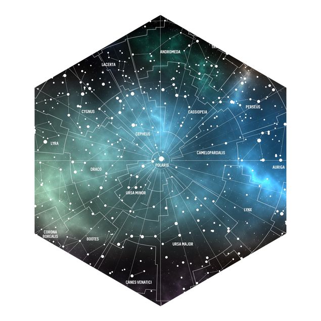 Blue aesthetic wallpaper Stellar Constellation Map Galactic Nebula