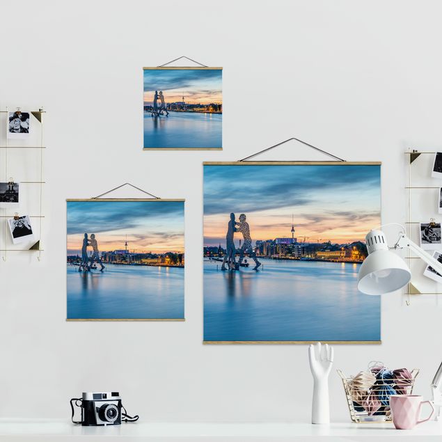 Architectural prints Skyline Of Berlin With Molecule Man