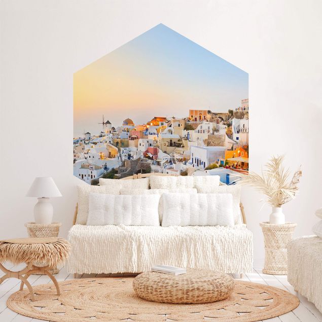 Wallpapers modern Bright Santorini