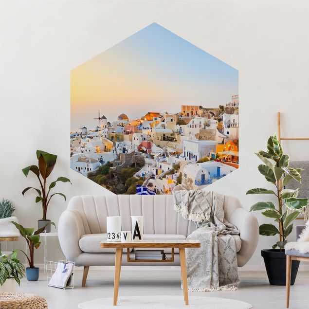 Wallpapers skylines Bright Santorini