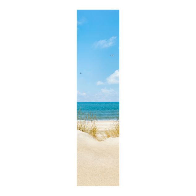 Sliding panel curtains landscape Beach On The North Sea