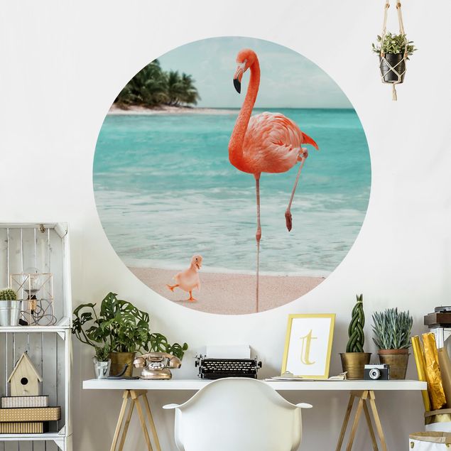 Wallpapers flamingo Beach With Flamingo
