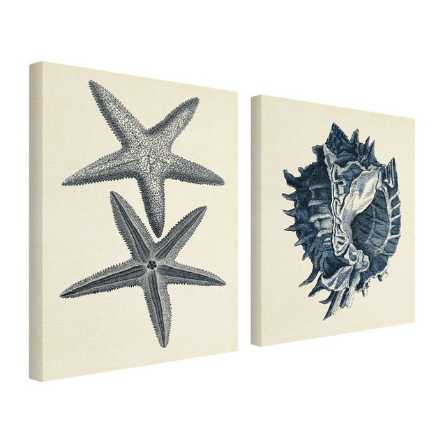 Canvas wall art Stranded Goods In Navy