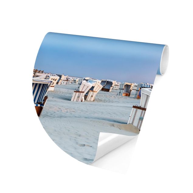 Modern wallpaper designs Beach Chairs On The North Sea Beach