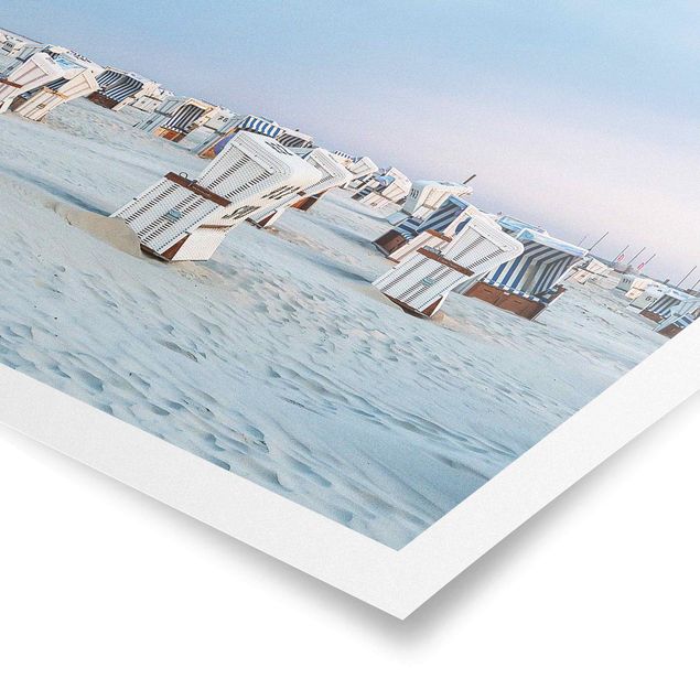 Prints modern Beach Chairs On The North Sea Beach