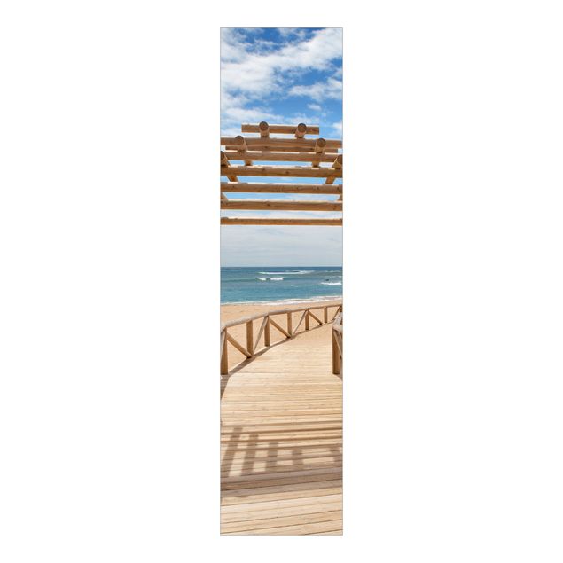 Sliding panel curtains landscape Beach Path To The Sea In Andalusia