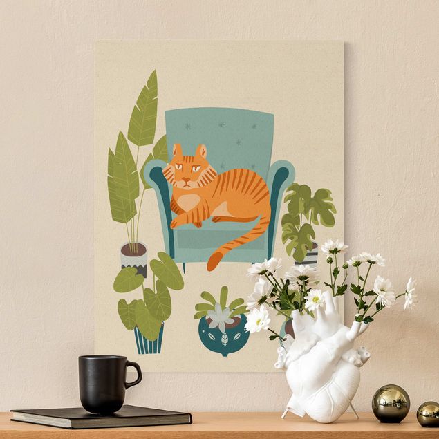 Cat prints Domestic Tiger Illustration