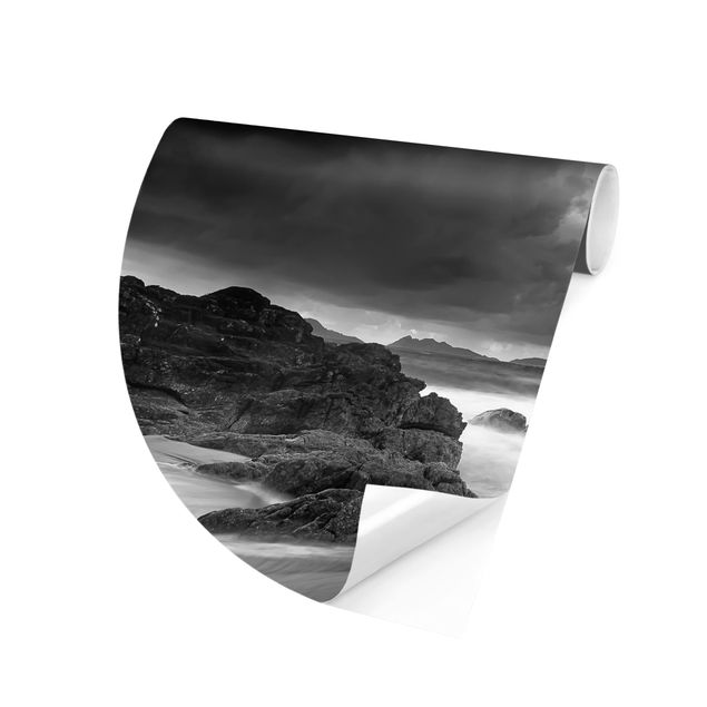 Black and white aesthetic wallpaper Storm Over The Coast