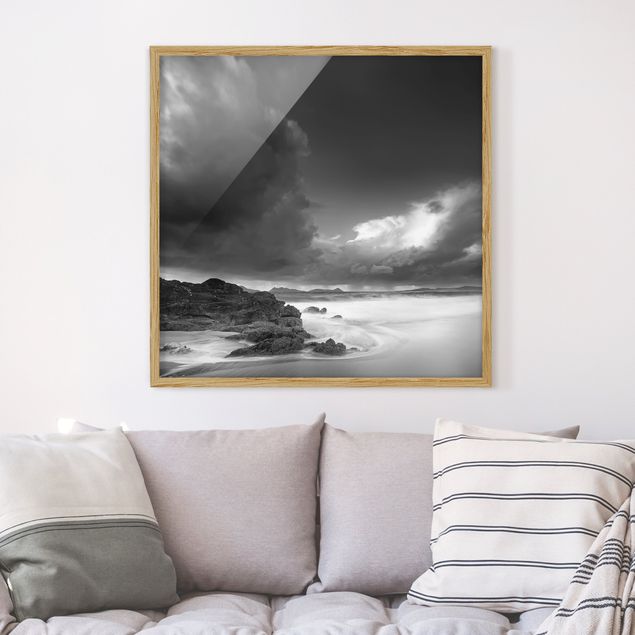 Framed beach pictures Storm Over The Coast