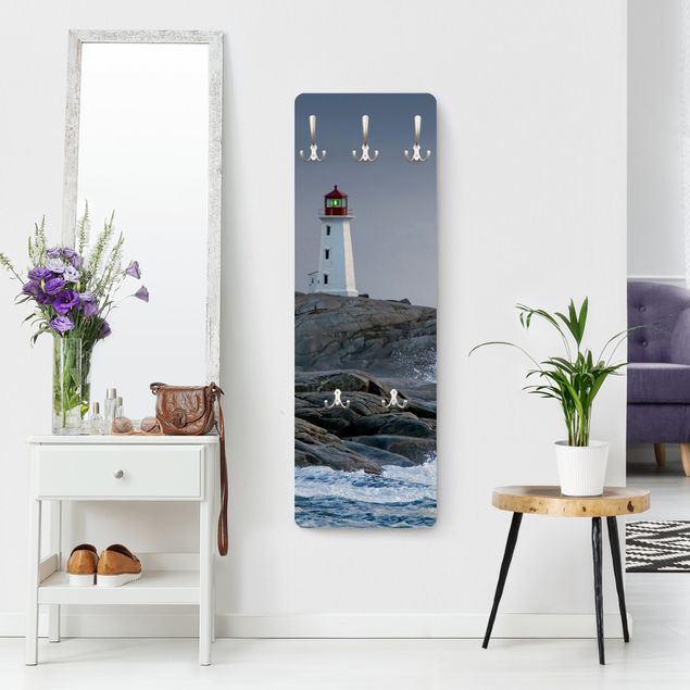 Grey wall coat rack Lighthouse