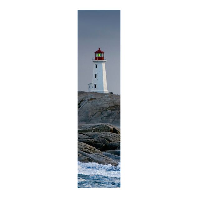 Sliding panel curtains landscape Lighthouse
