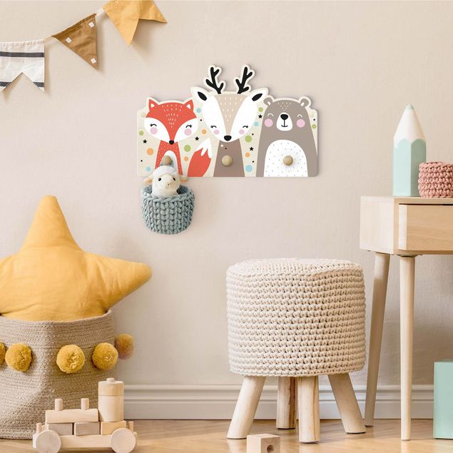 Coat rack patterns Cute Forest Animals