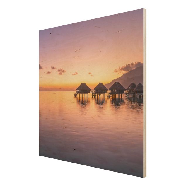 Wood prints beach Sunset Dream