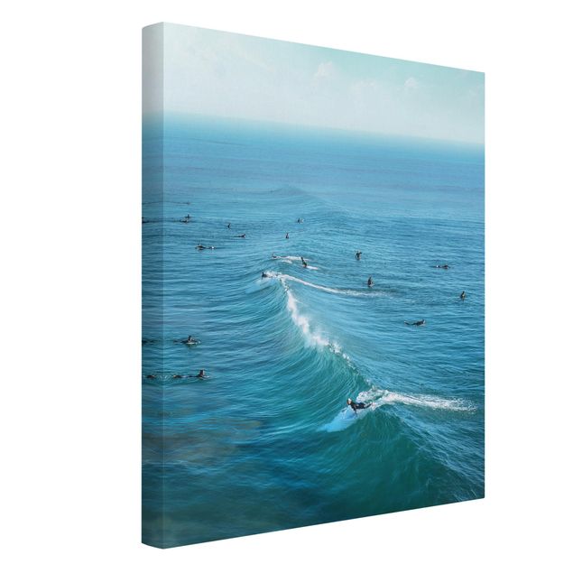 Prints modern Surfer At Huntington Beach