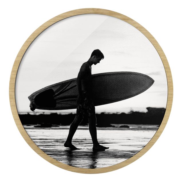Sea prints Shadow Surfer Boy In Profile