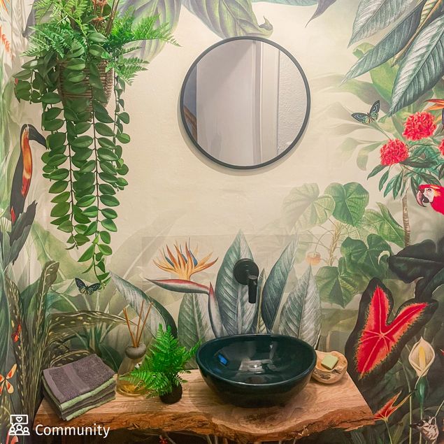 Self adhesive wallpapers Vintage Colorful Jungle