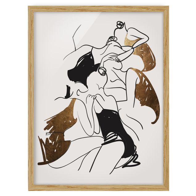 Modern art prints Dancers Gold