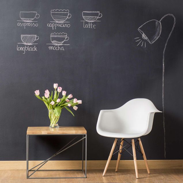 Adhesive films blackboard Living Room - DIY Chalkboard Wallpaper