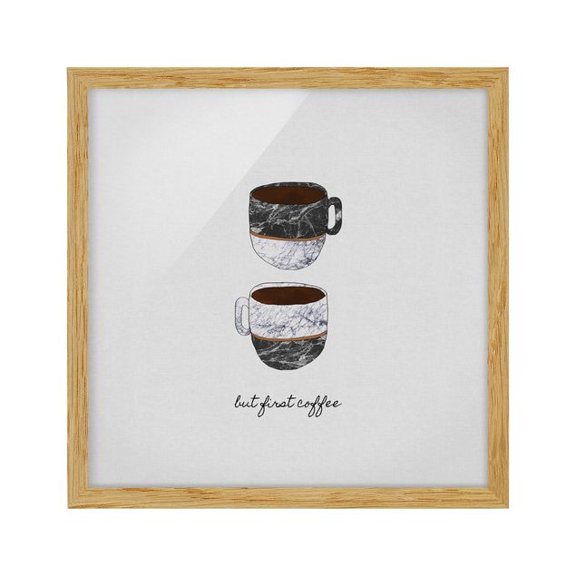 Framed quotes Coffee Mugs Quote But first Coffee