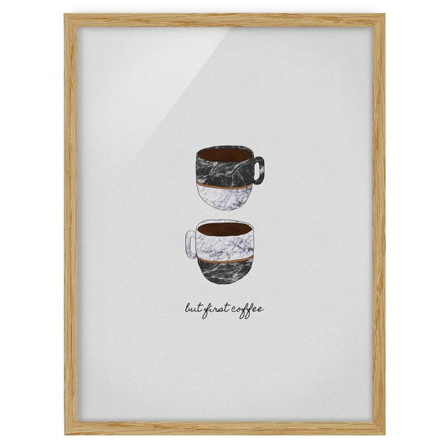 Framed quotes Coffee Mugs Quote But first Coffee
