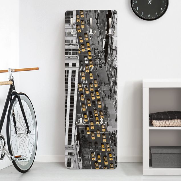 Wall mounted coat rack architecture and skylines Cap Traffic In Manhatten