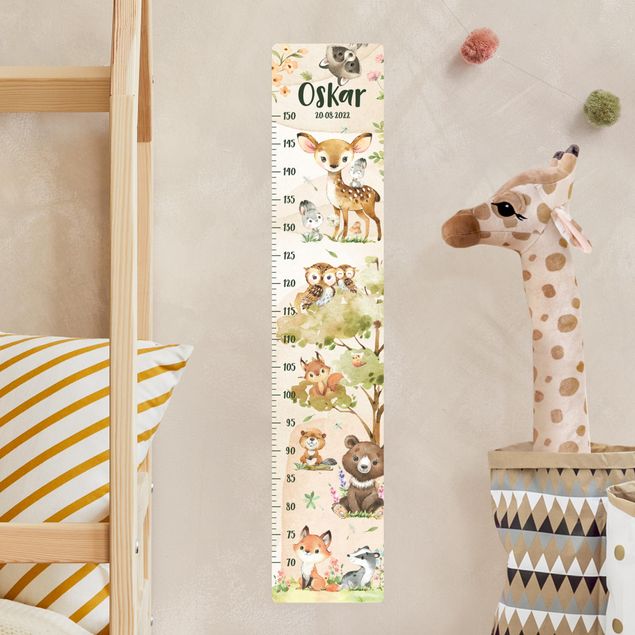 Wall stickers forest Animals from the forest watercolour with custom name