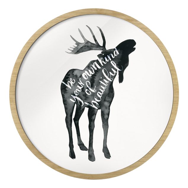 Wall quotes framed Animals With Wisdom - Elk