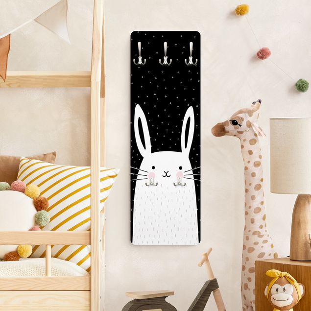 Wall mounted coat rack animals Zoo With Patterns - Hase