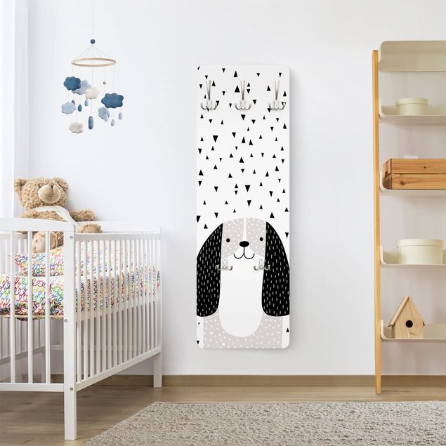 Wall mounted coat rack animals Zoo With Patterns - Dog