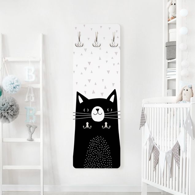 Wall mounted coat rack animals Zoo With Patterns - Cat