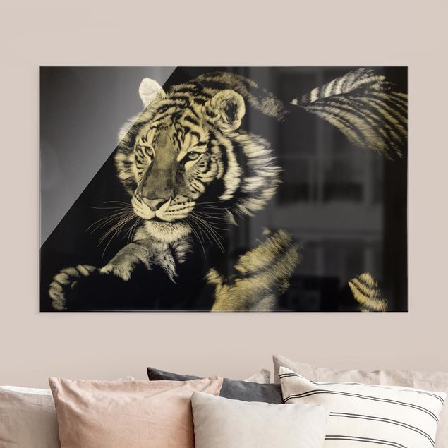 Tiger prints Tiger In The Sunlight On Black