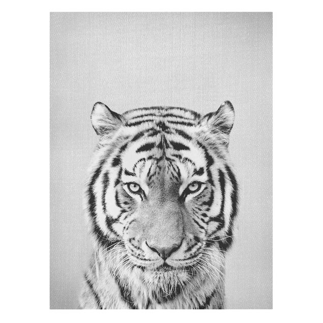 Black and white canvas art Tiger Tiago Black And White