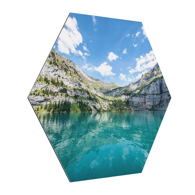 Prints Switzerland Divine Mountain Lake