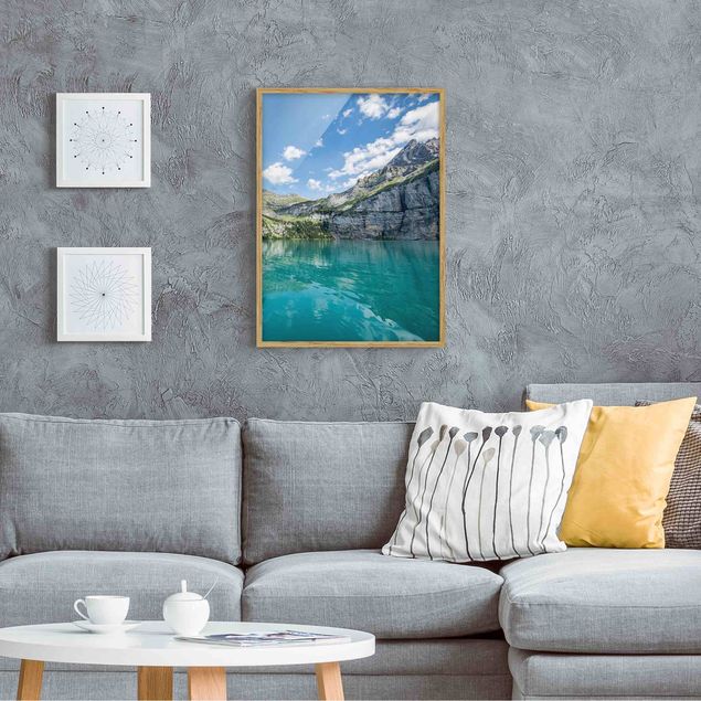 Mountain art prints Divine Mountain Lake