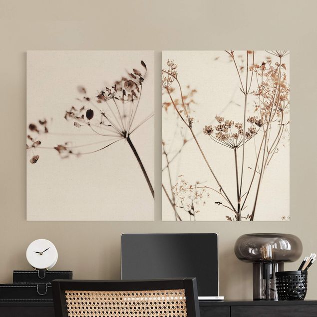 Prints modern Dried Flowers Set