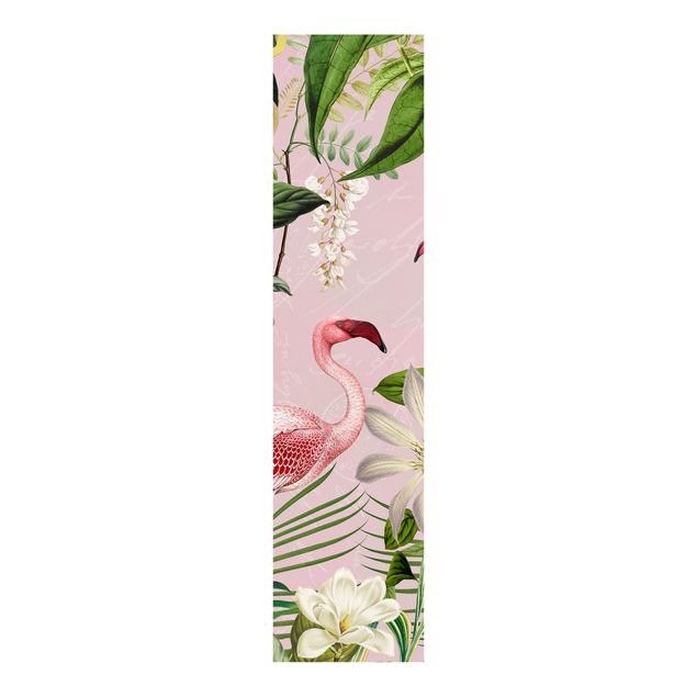 Sliding panel curtains flower Watercolour Monstera Leaves In Green