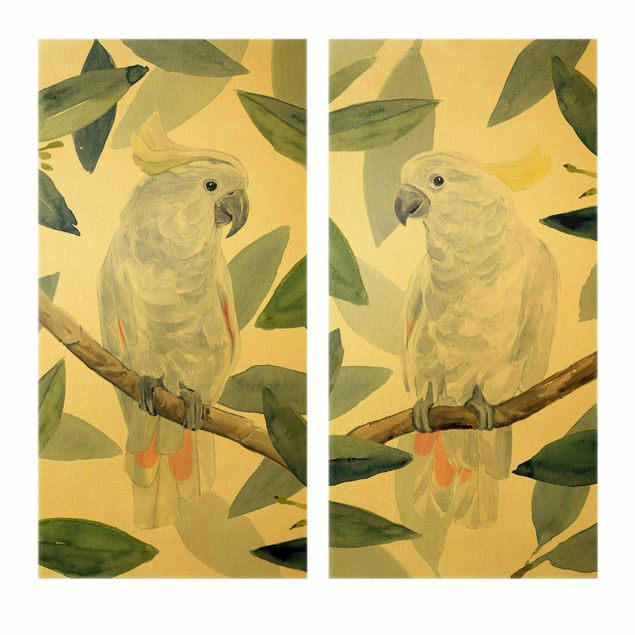 Prints green Tropical Cockatoo Set