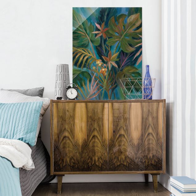 Trees on canvas Tropical midnight atmosphere