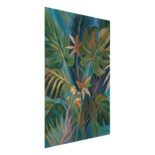 Glass prints flower Tropical midnight atmosphere