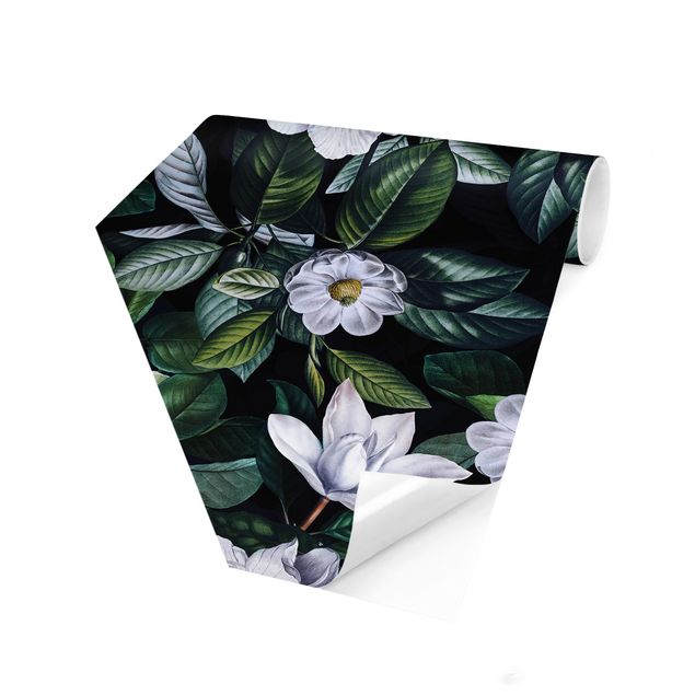 Wallpapers patterns Tropical Night With White Flowers